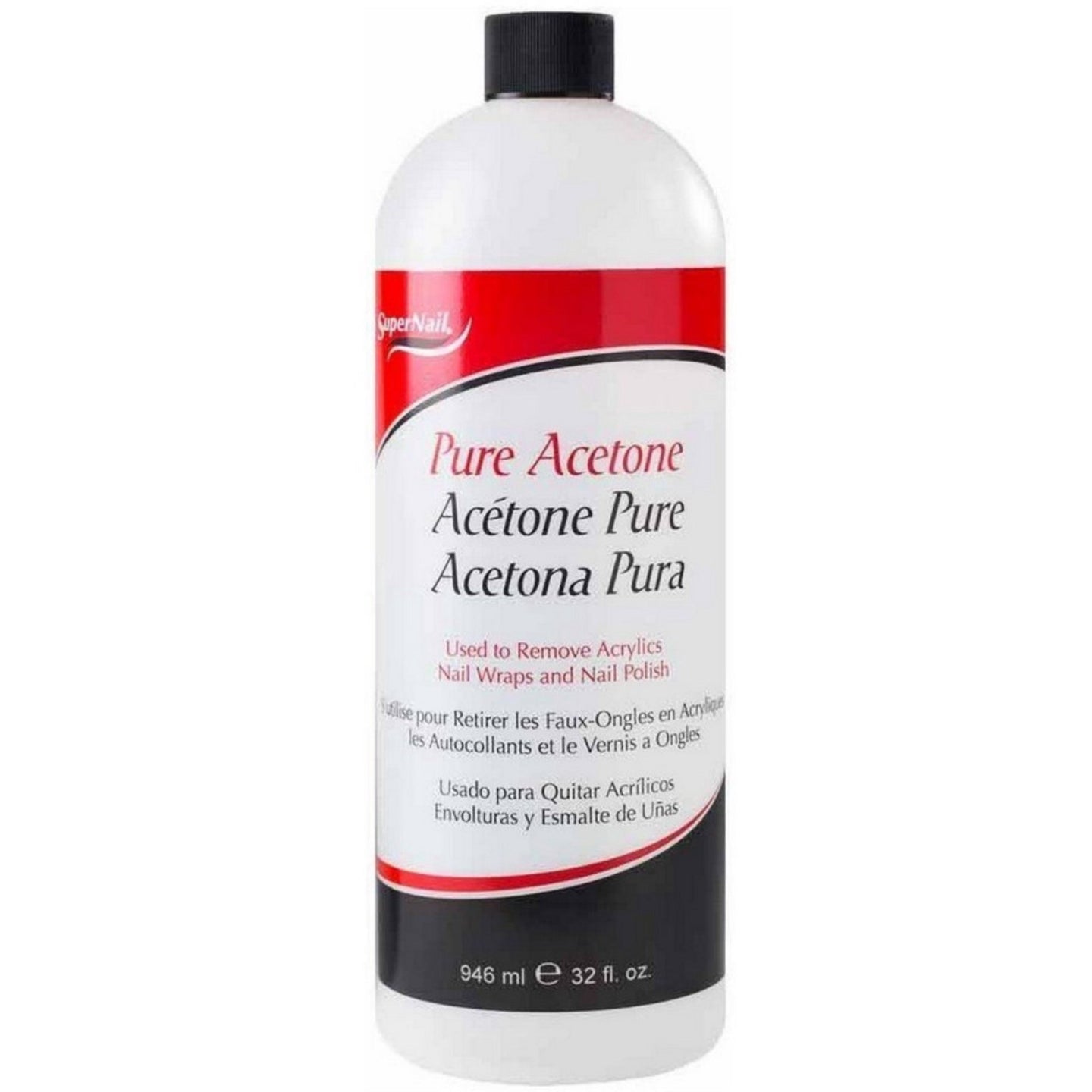 Super Nail Pure Acetone - 32oz