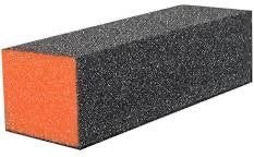 Nail Buffer - 3 Way Black/Orange - 100/180 Grit (10 count)